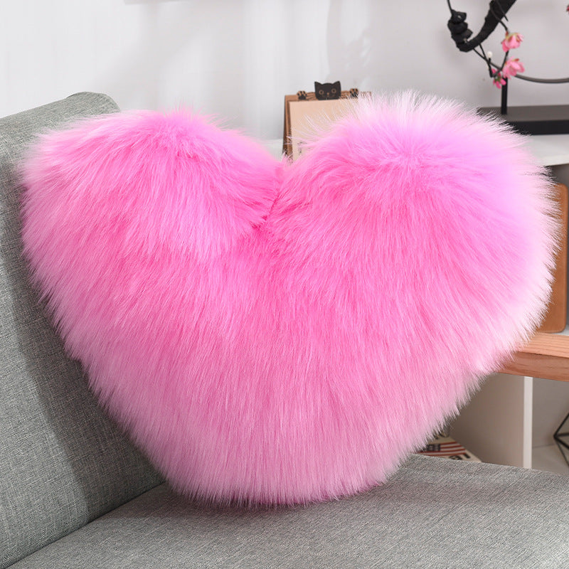 Heart-Shaped Plush Pillow