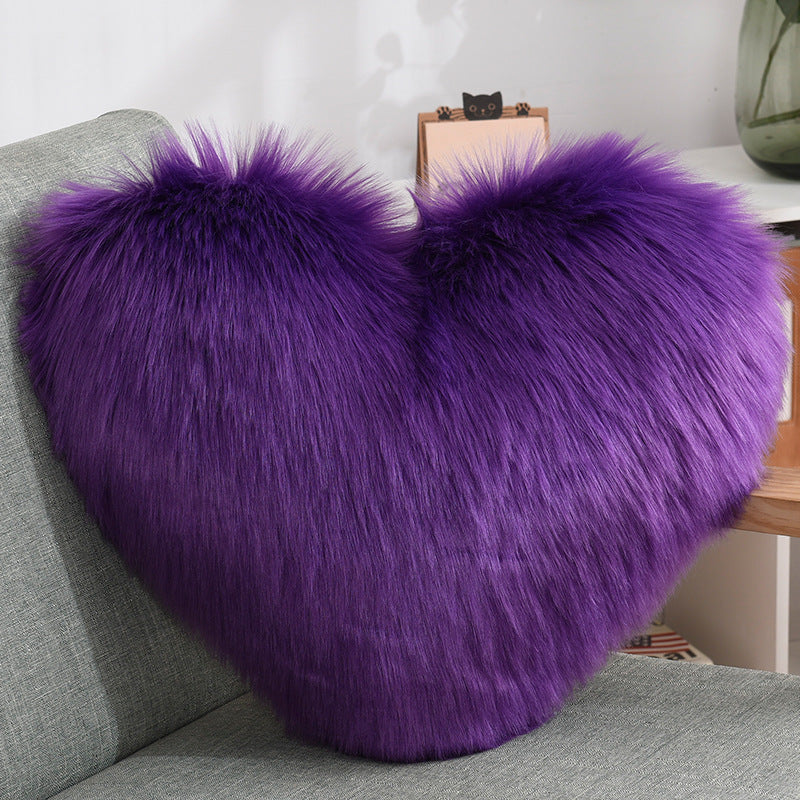 Heart-Shaped Plush Pillow