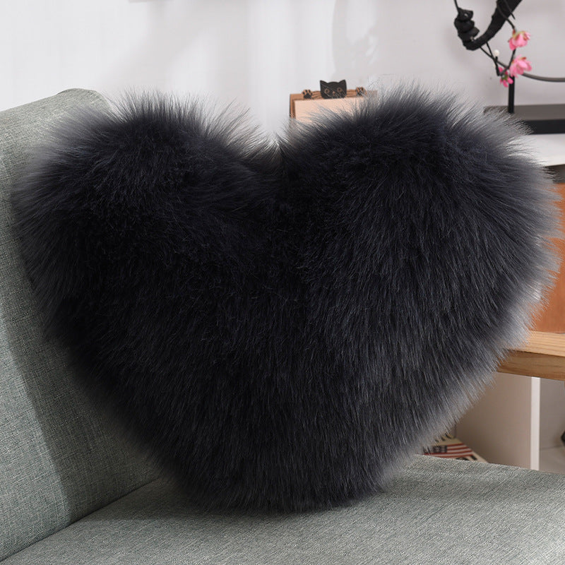 Heart-Shaped Plush Pillow