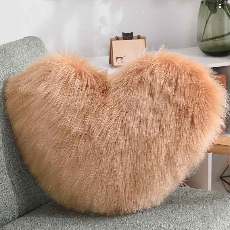 Heart-Shaped Plush Pillow