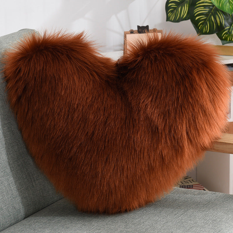 Heart-Shaped Plush Pillow
