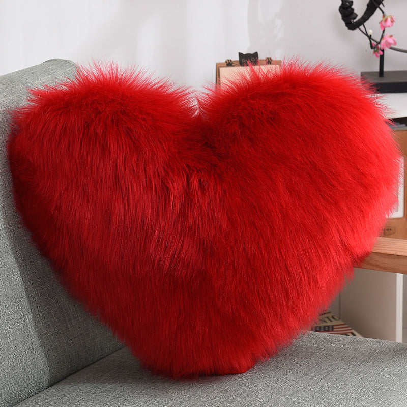 Heart-Shaped Plush Pillow