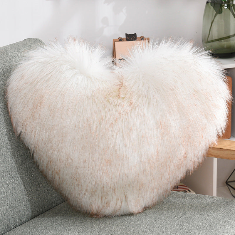Heart-Shaped Plush Pillow