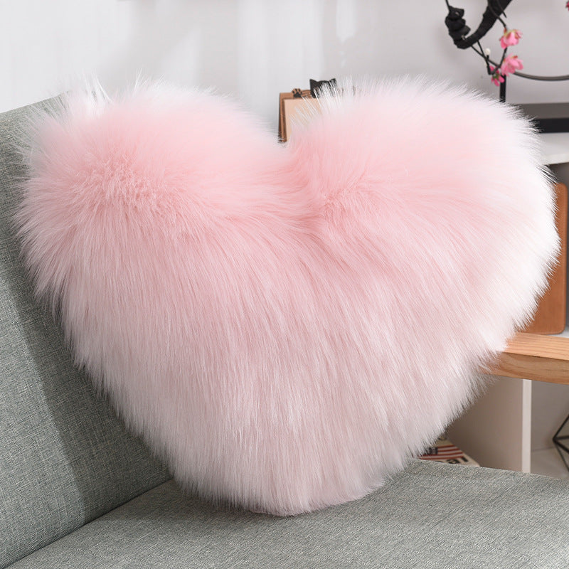 Heart-Shaped Plush Pillow