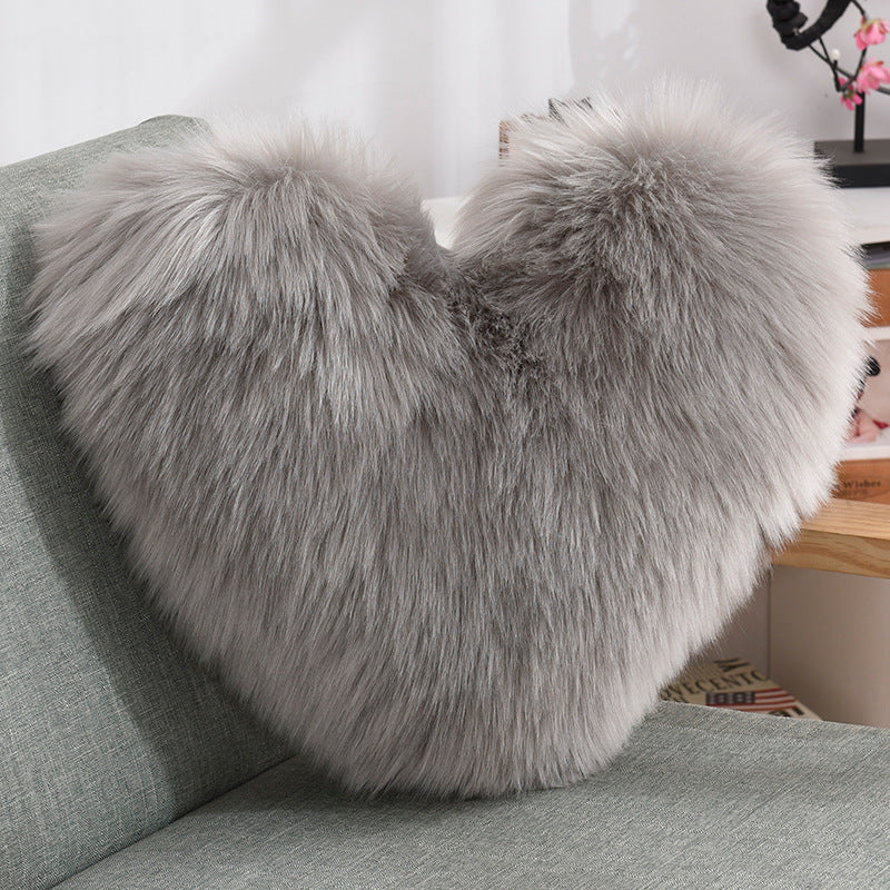 Heart-Shaped Plush Pillow