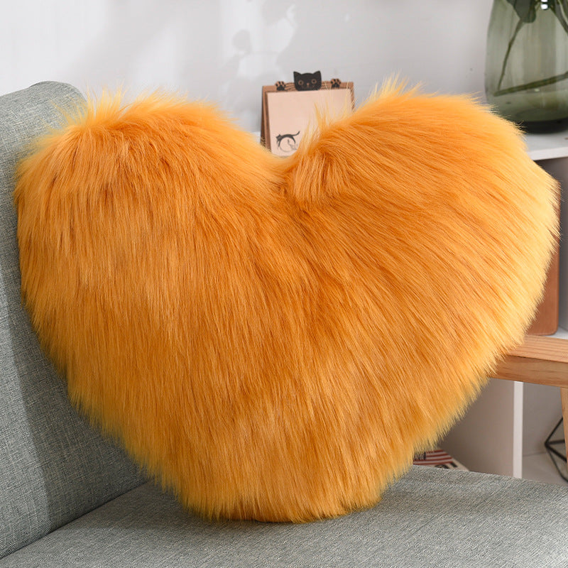 Heart-Shaped Plush Pillow